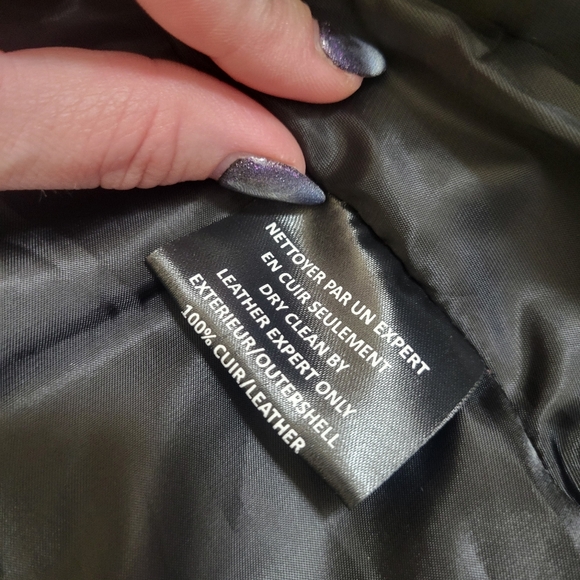 Bod & Christensen Red Oversized Irida Leather Moto Jacket - Picture 11 of 12